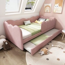 Upholstered Bed with Pull Out