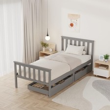 Wood Single Bed Frame with